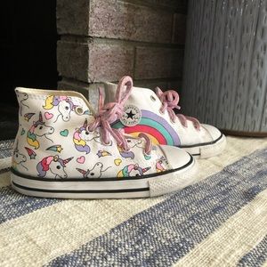 Converse unicorn high tops. Toddler size 9.